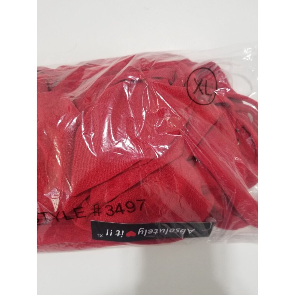 Absolutely Love It V Neck Ruched‎ Midi Cami Dress In Red Size XL - Picture 5 of 6